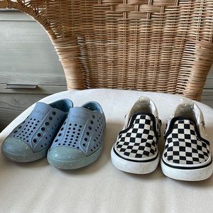 Native Shoes and Vans Toddler Shoe Bundle Size 5